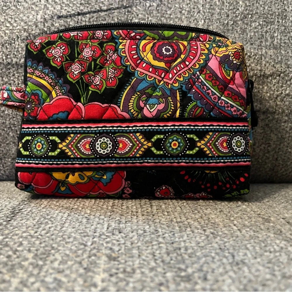 Vera Bradley quilted cosmetic bag